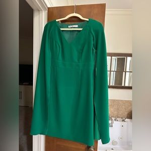 Trina Turk Green Cape dress